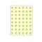 Nevs 1/4" Color Coding Dots Chartreuse Fluorescent - Sheet Form DOT-14M Chart Flr - alternate 1